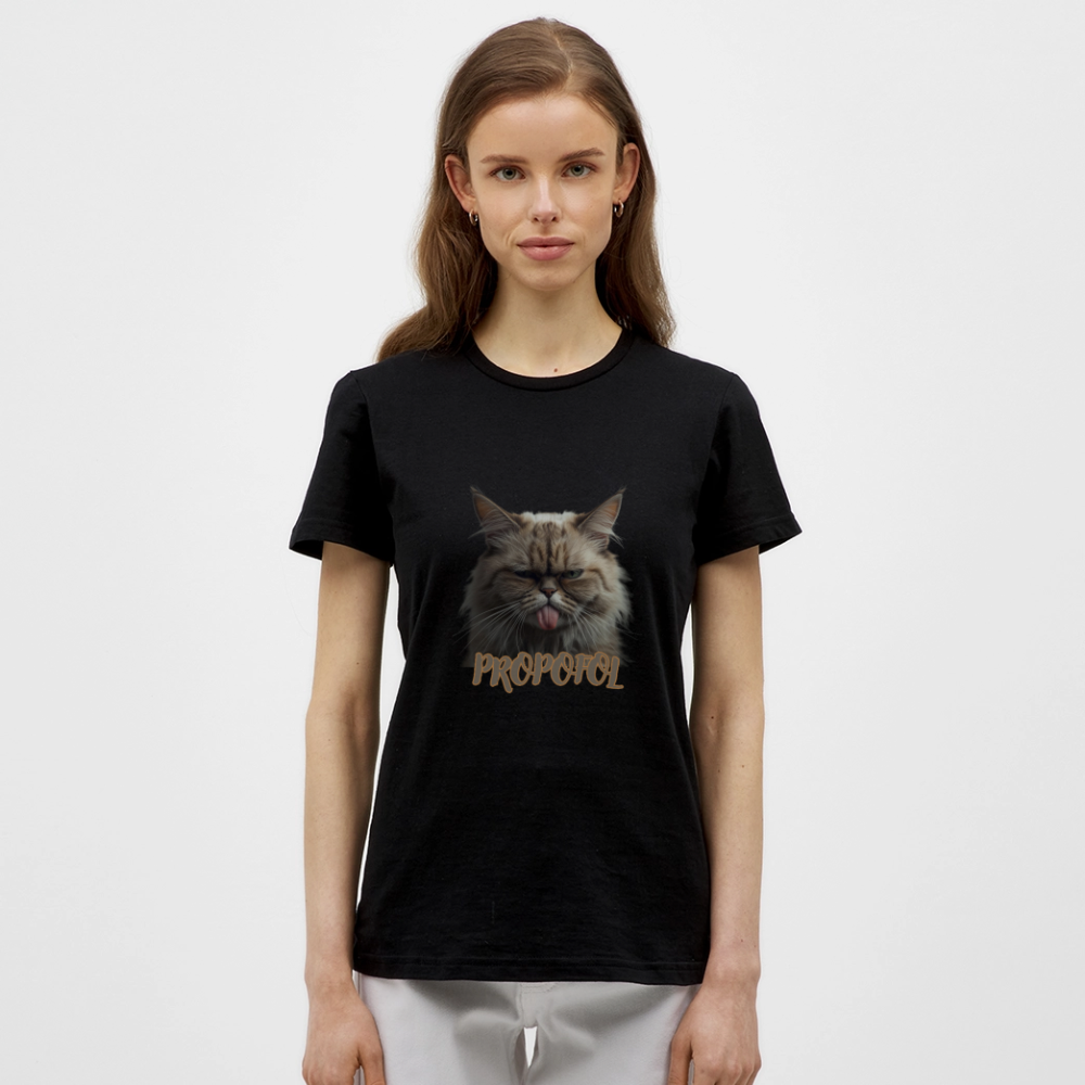 Propofol Cat - Frauen T-Shirt - Schwarz