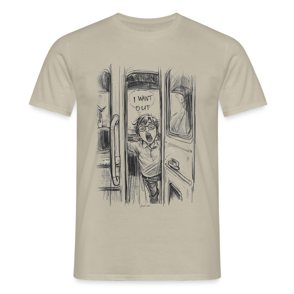 I want out - Männer T-Shirt - Sandbeige