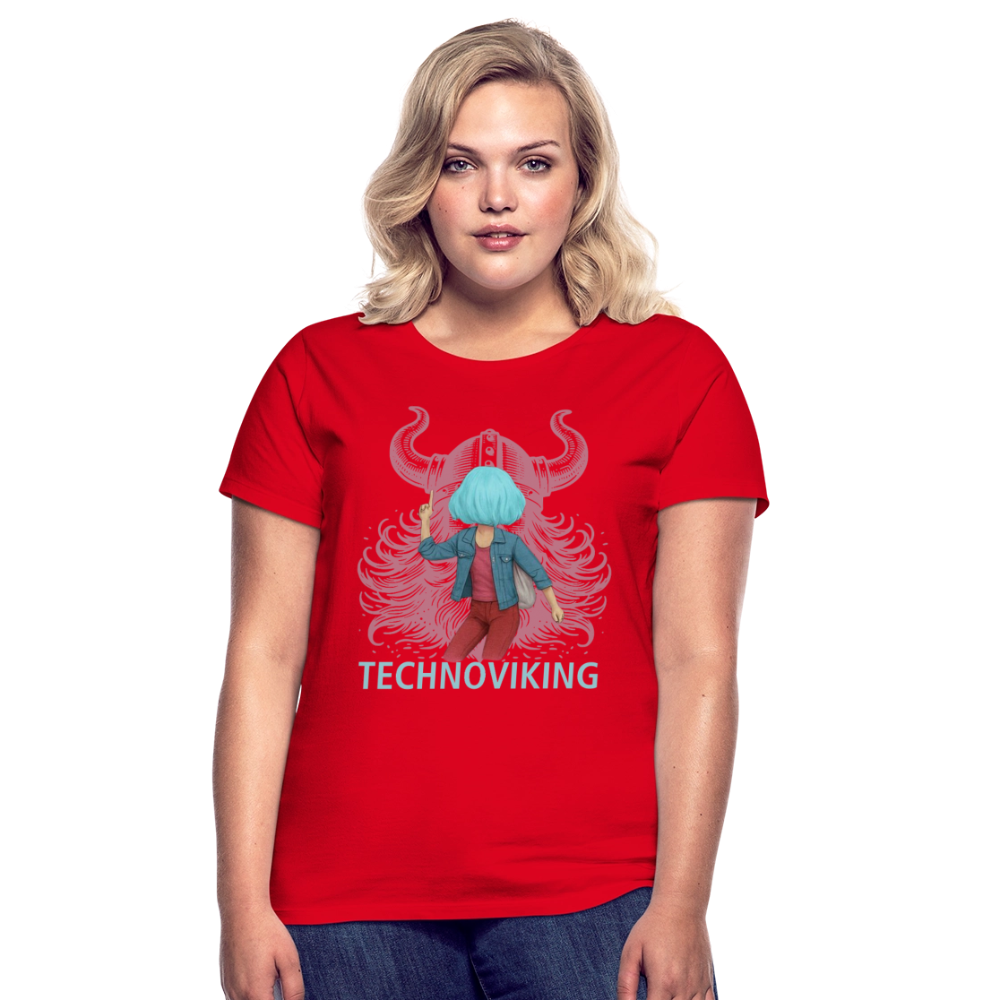 Technoviking rescue moment - Frauen T-Shirt - Rot