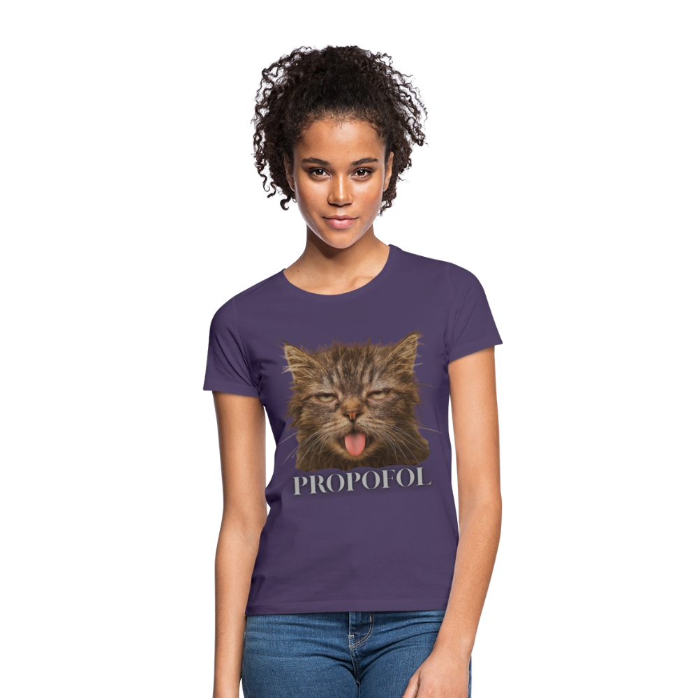 Grumpy Cat - Frauen T-Shirt - Dunkellila
