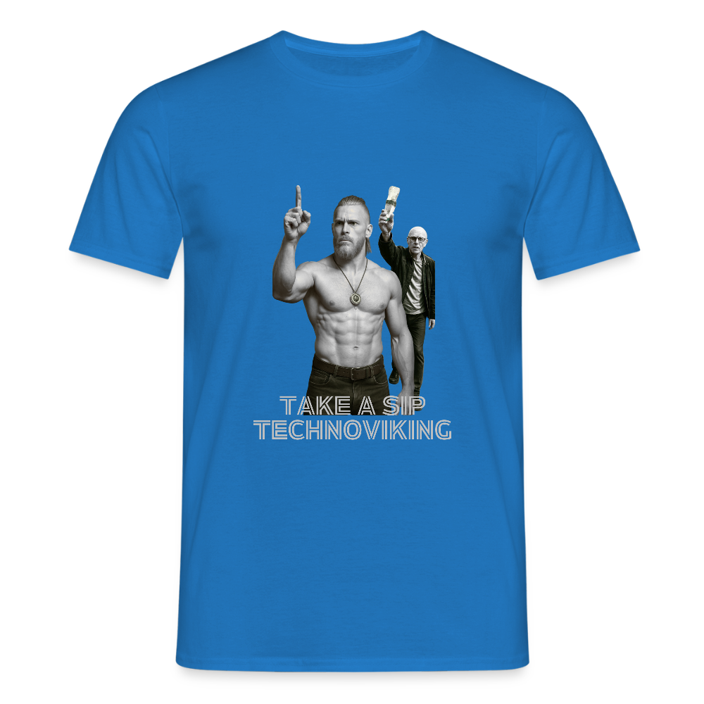 Take a sip Technoviking - Männer T-Shirt - Royalblau