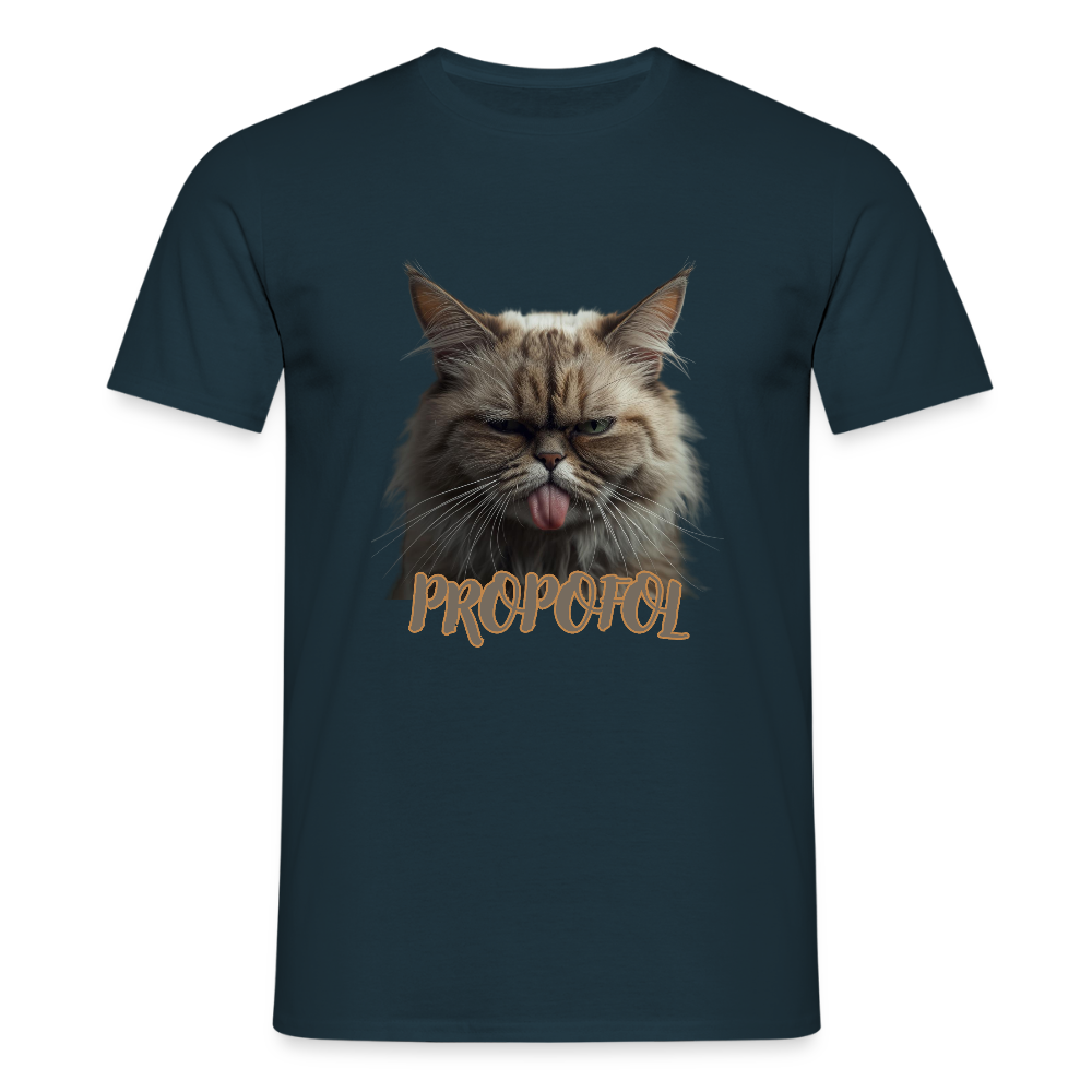 Propofol Cat - Männer T-Shirt - Navy