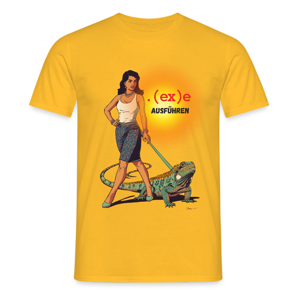 .(ex)e ausführen - Männer T-Shirt - Gelb