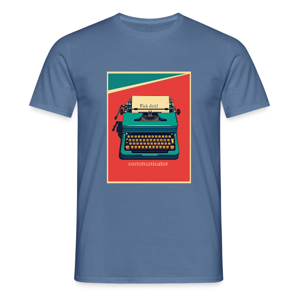 communicator Fick dich - Männer - T-Shirt - Taubenblau 