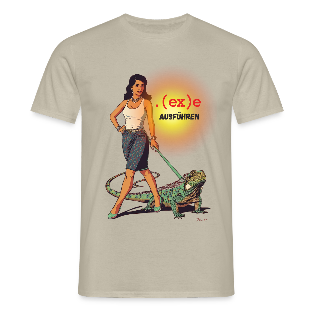 .(ex)e ausführen - Männer T-Shirt - Sandbeige