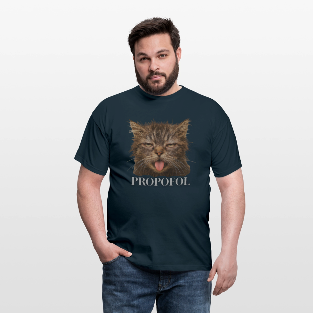 Grumpy Cat - Männer T-Shirt - Navy