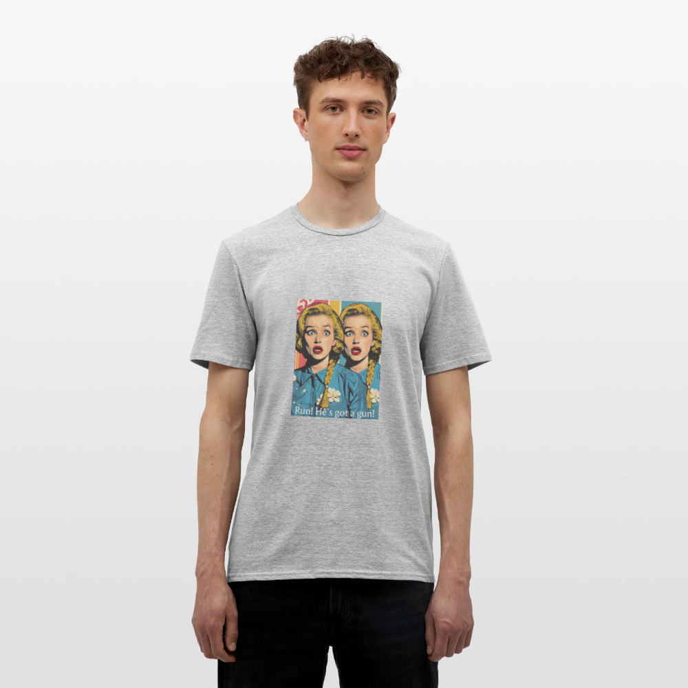 Gemeinsamer Schrei - Männer T-Shirt - Grau meliert