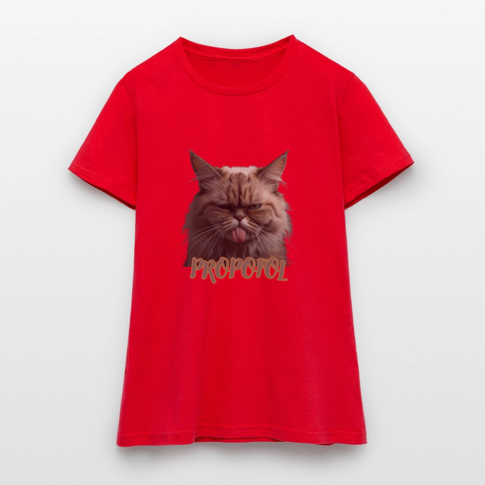Propofol Cat - Frauen T-Shirt - Rot