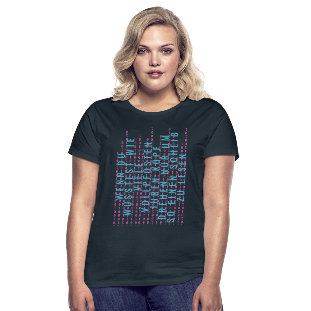Und Tschüß Metaversum - Frauen T-Shirt - Navy