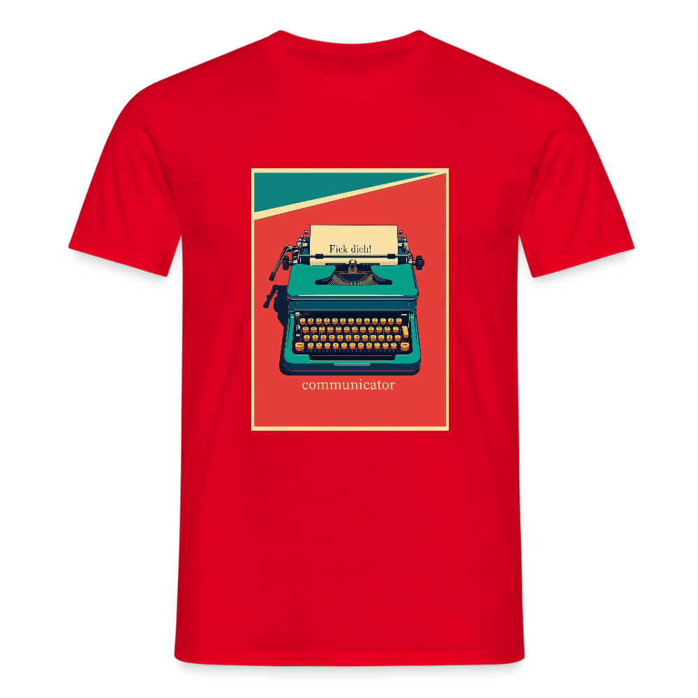communicator Fick dich - Männer - T-Shirt - Rot