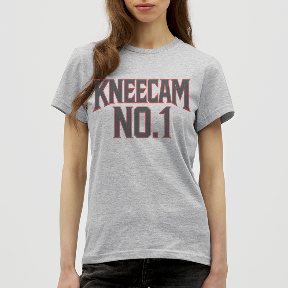 KNEECAM No. 1 – Frauen T-Shirt - Grau meliert