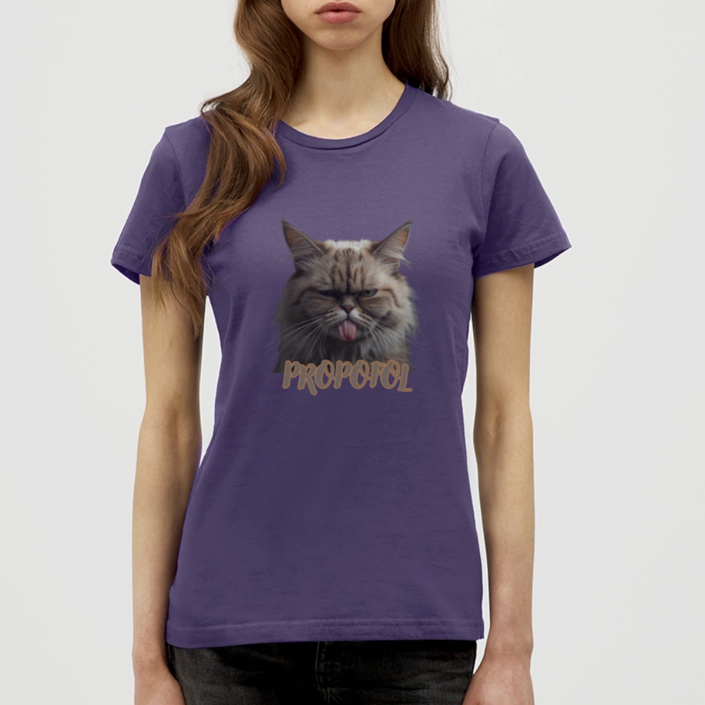 Propofol Cat - Frauen T-Shirt - Dunkellila