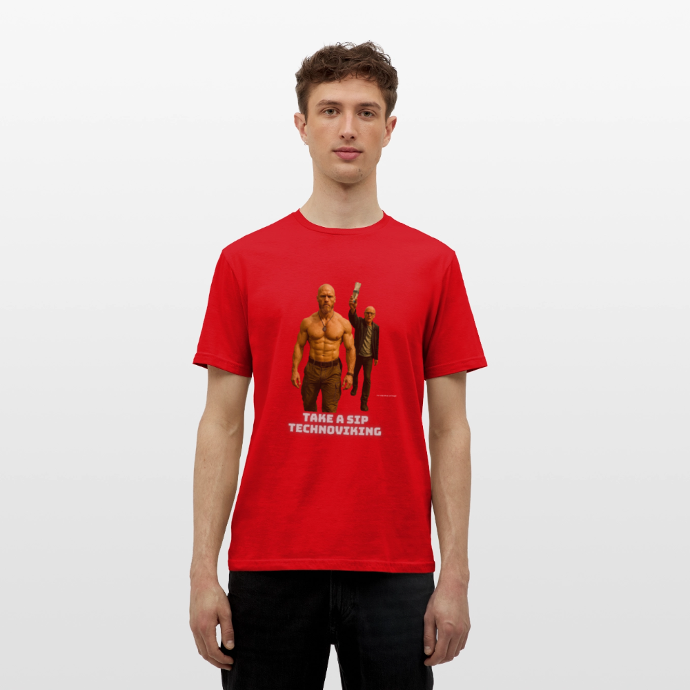 Take a sip Technoviking - Männer T-Shirt - Rot