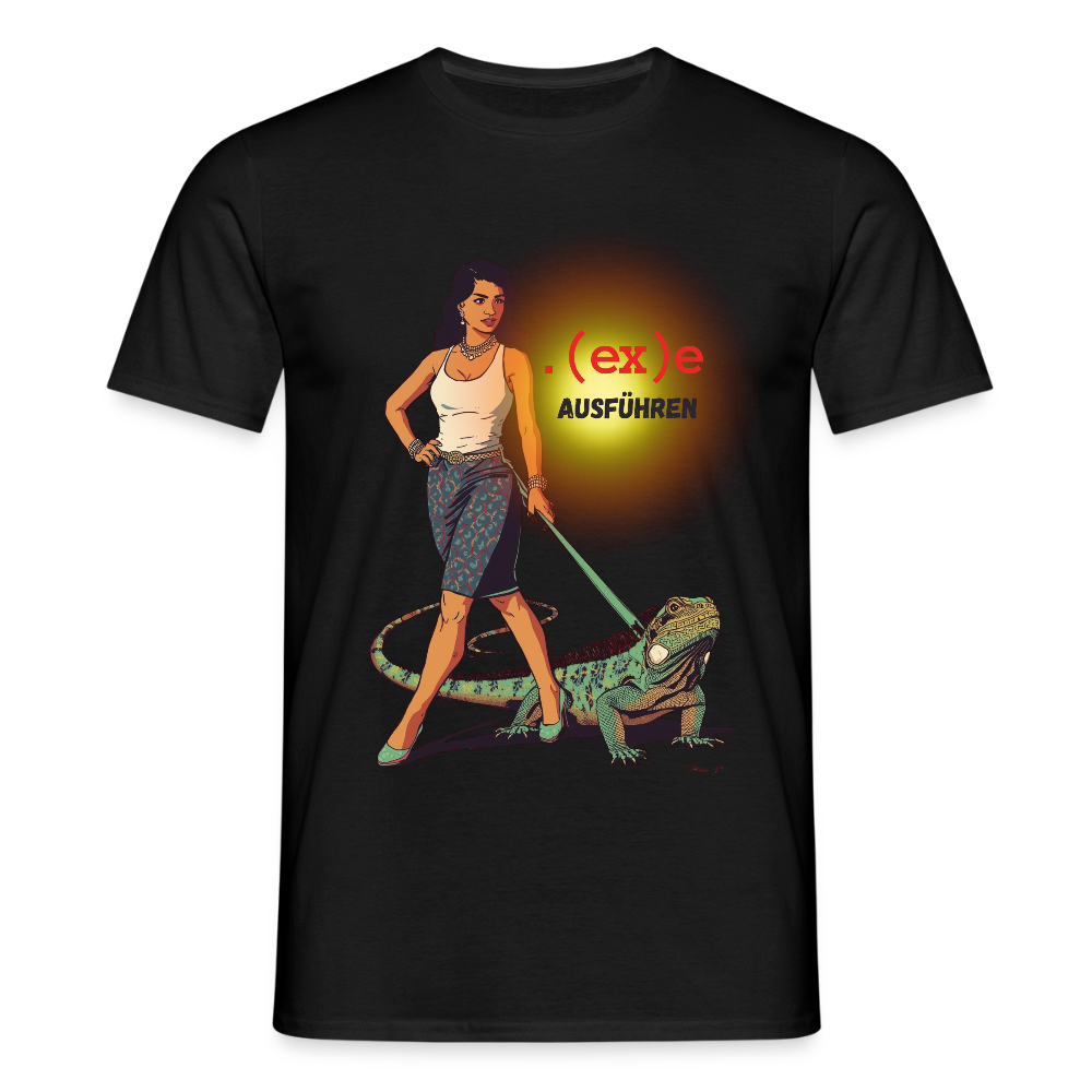 .(ex)e ausführen - Männer T-Shirt - Schwarz