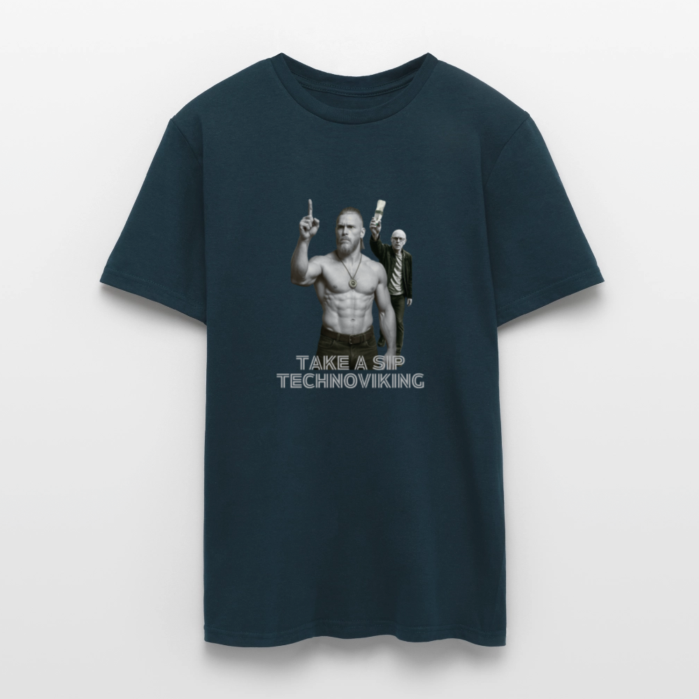 Take a sip Technoviking - Männer T-Shirt - Navy