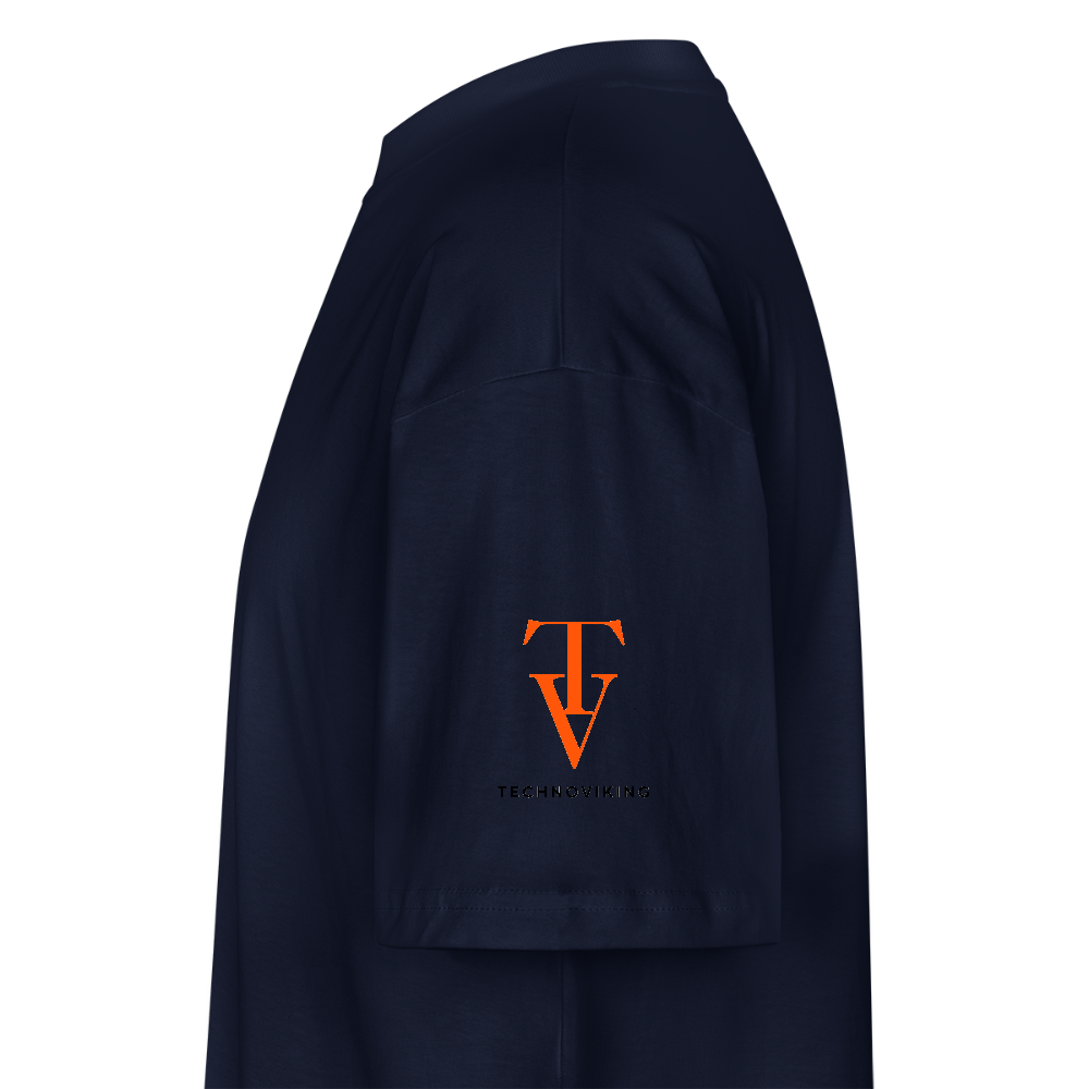 Technoviking-Kneecam No1. - Stanley/Stella Oversized Unisex Bio T-Shirt Blaster - Navy